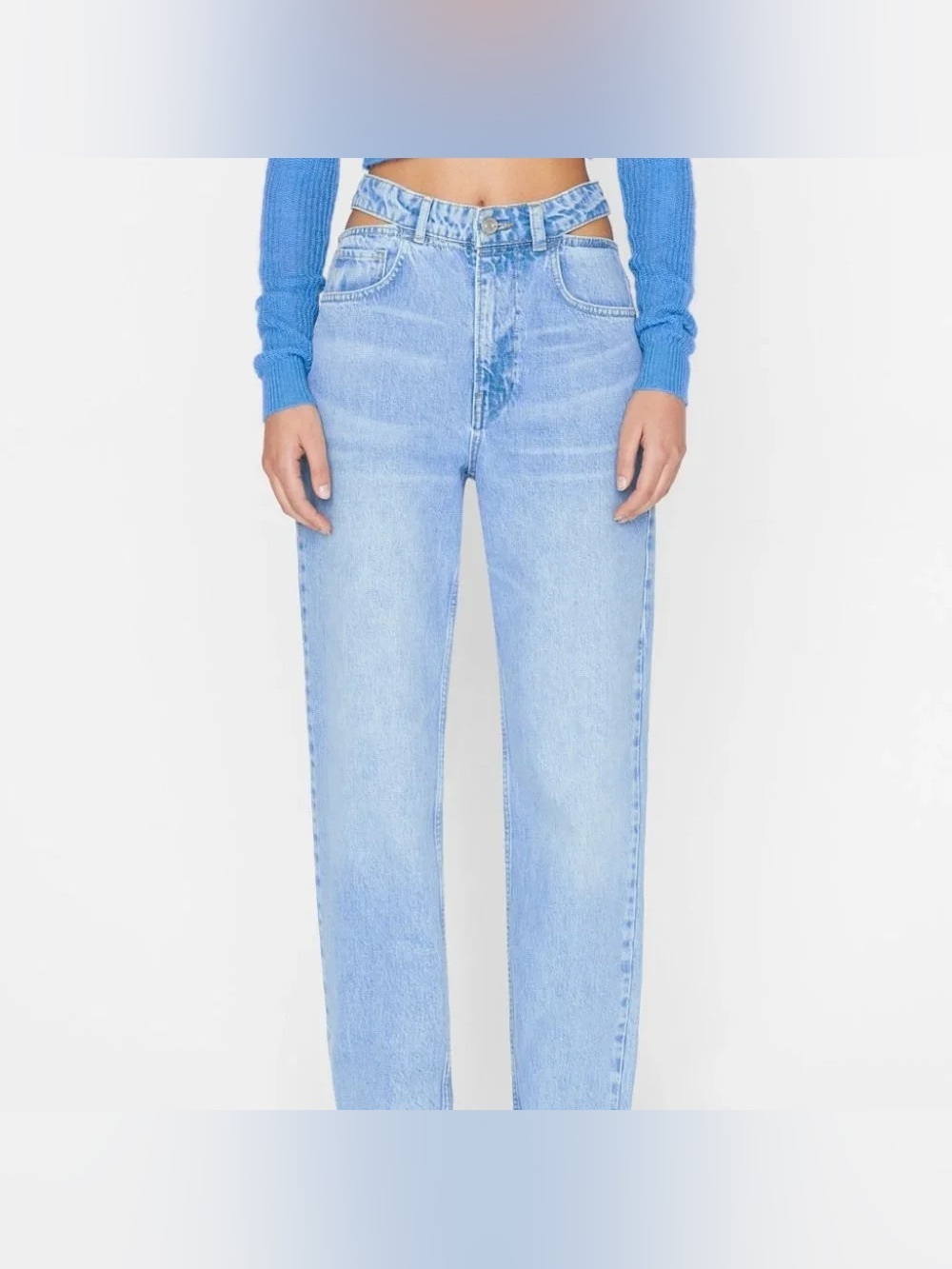 Frame Le High N Tight Straight cut out Jeans